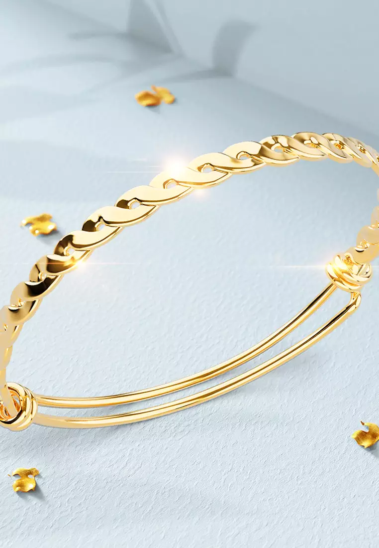 Gold adjustable bangle 2025 bracelet