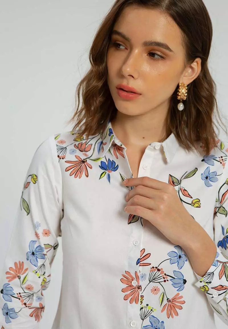 Minimal Portrayal Off White Long Shirt Colour OFFWHITE