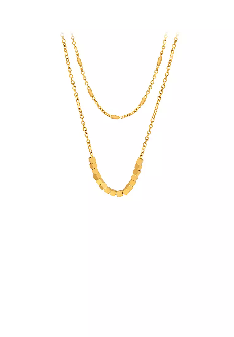 Mens double layer necklace hot sale