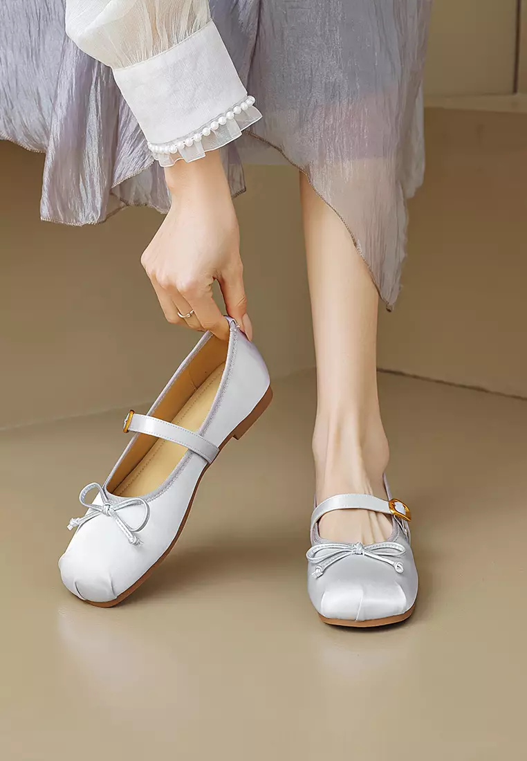 Bow Round toe Strap Flat Shoes WW222-6