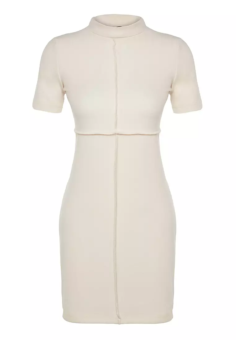 A-Line Formal Knitwear Mini Dress