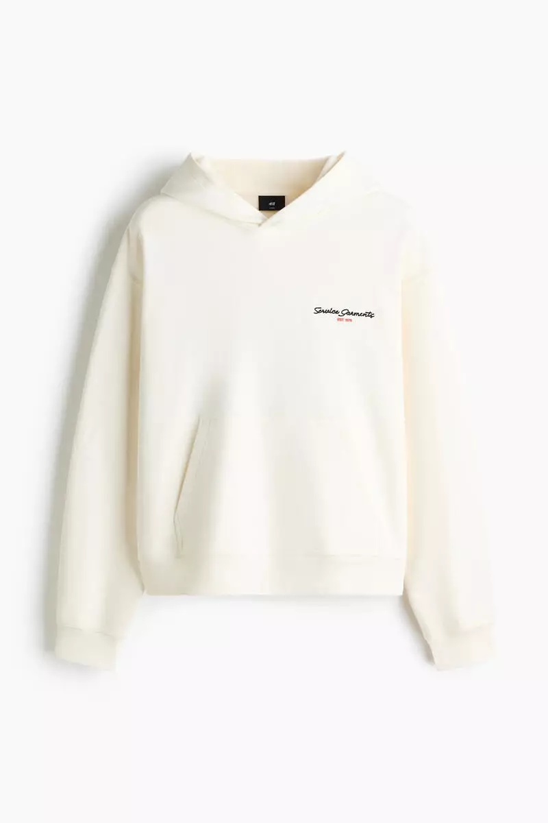 Loose Fit Motif-detail hoodie