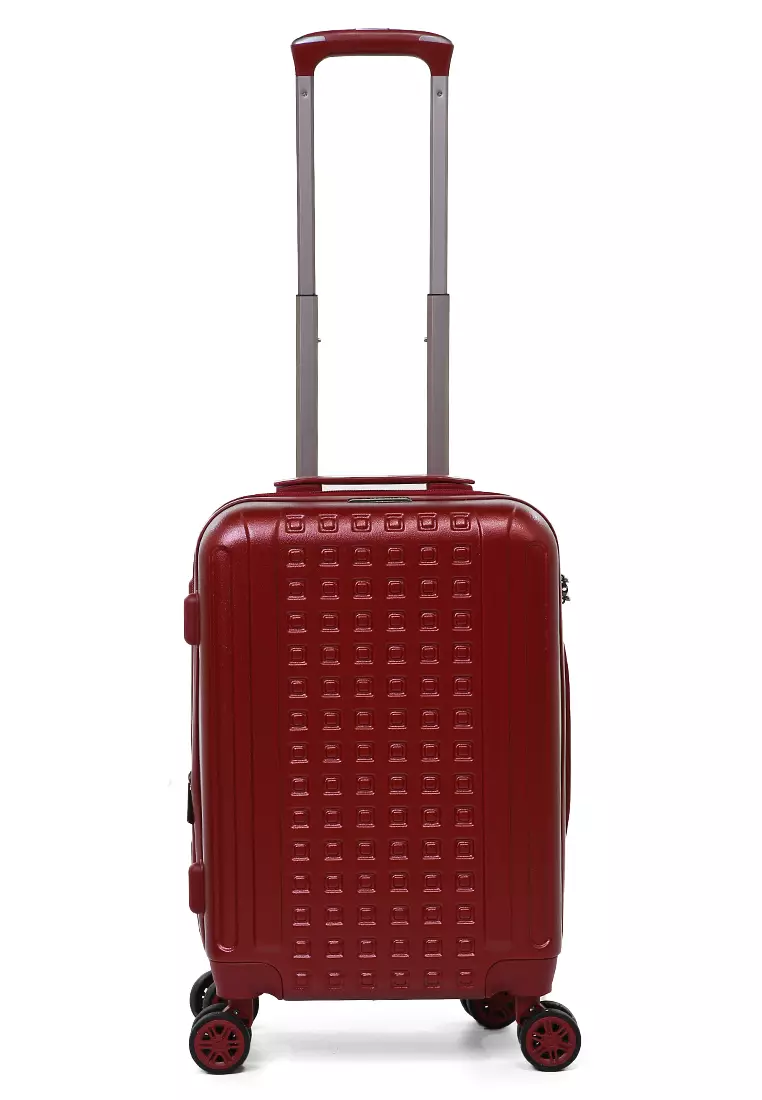 Carlton Koper Hardcase TSA Lock Unisex Size 20 Inch Suitcase Large Compartment Expander Zipper Material Polycarbonate ORIGINAL - Red