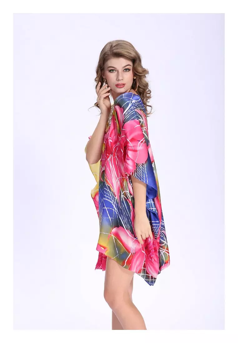 真絲印花色丁上衣