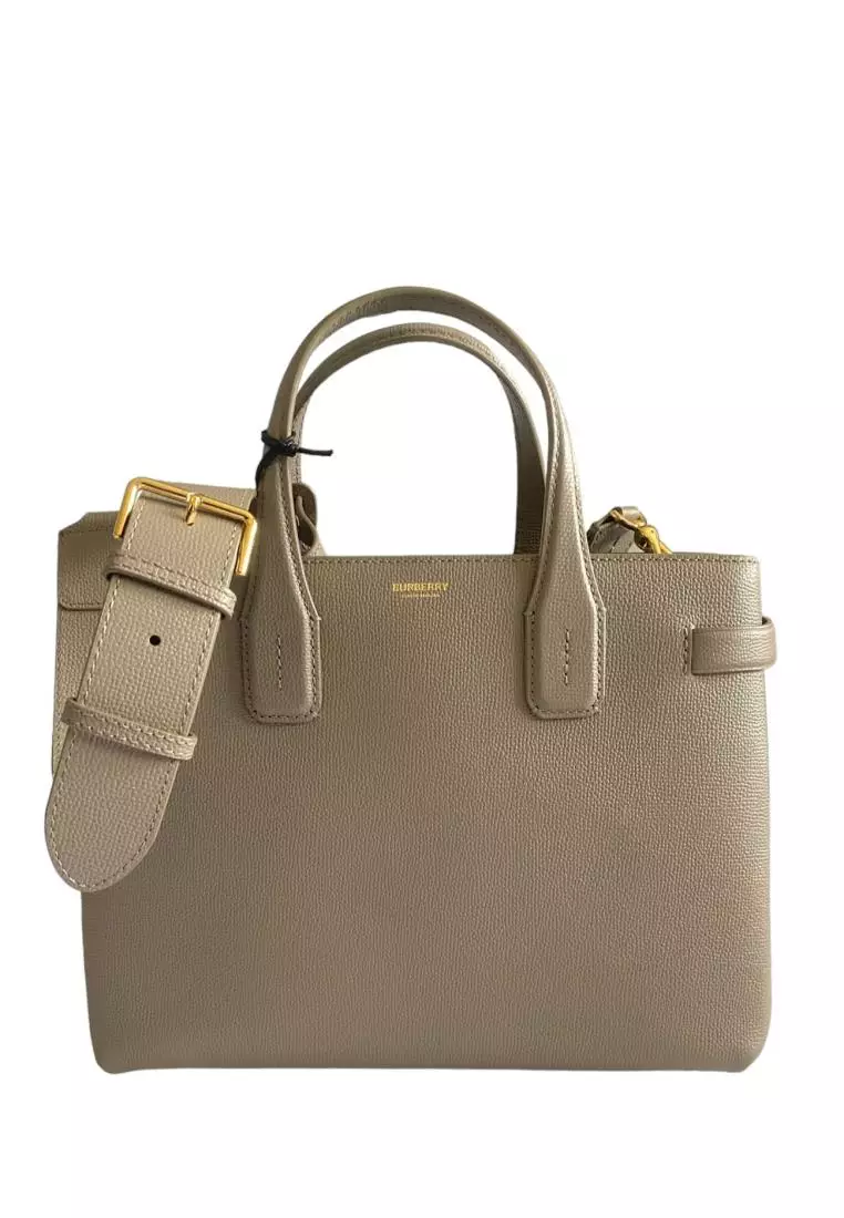 Jual Burberry Burberry Banner Tote Large in Grey Original 2024