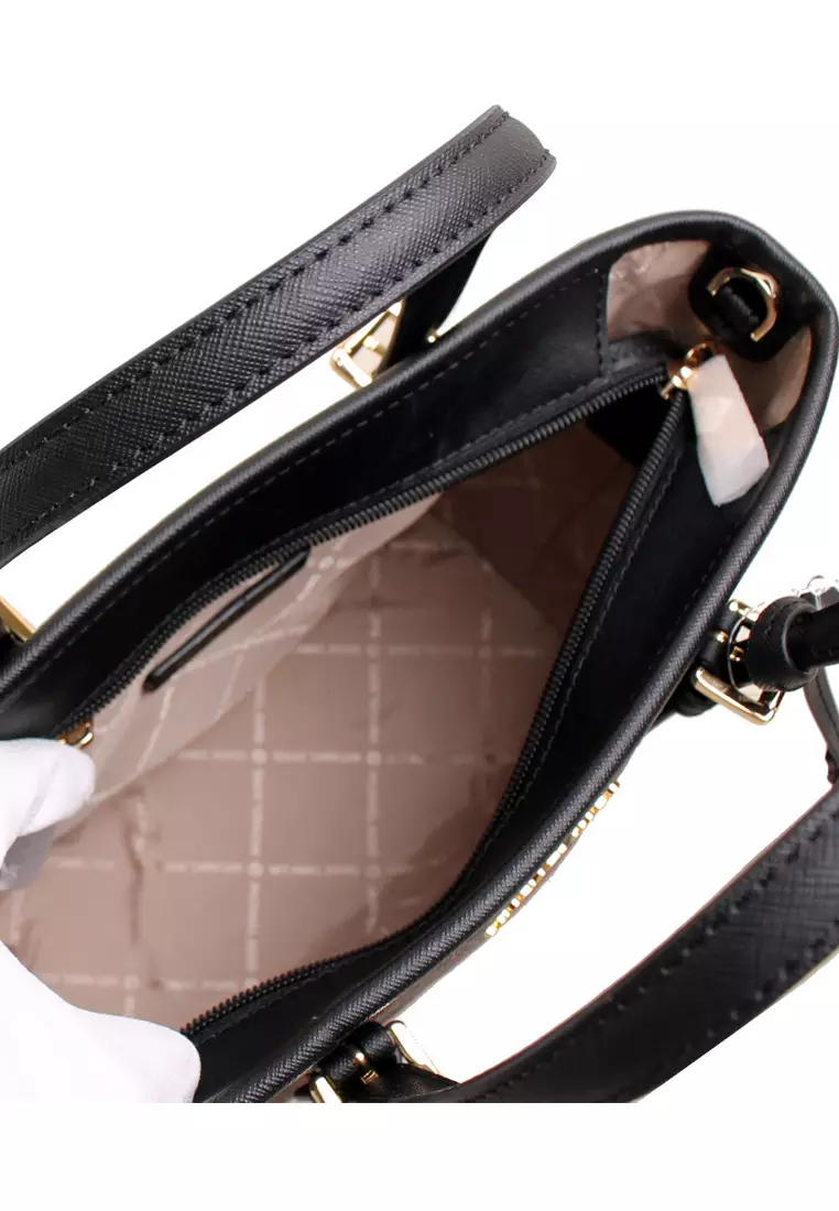 Jet Set Travel Extra-Small Logo Top-Zip Tote Bag - Dark Brown/Black