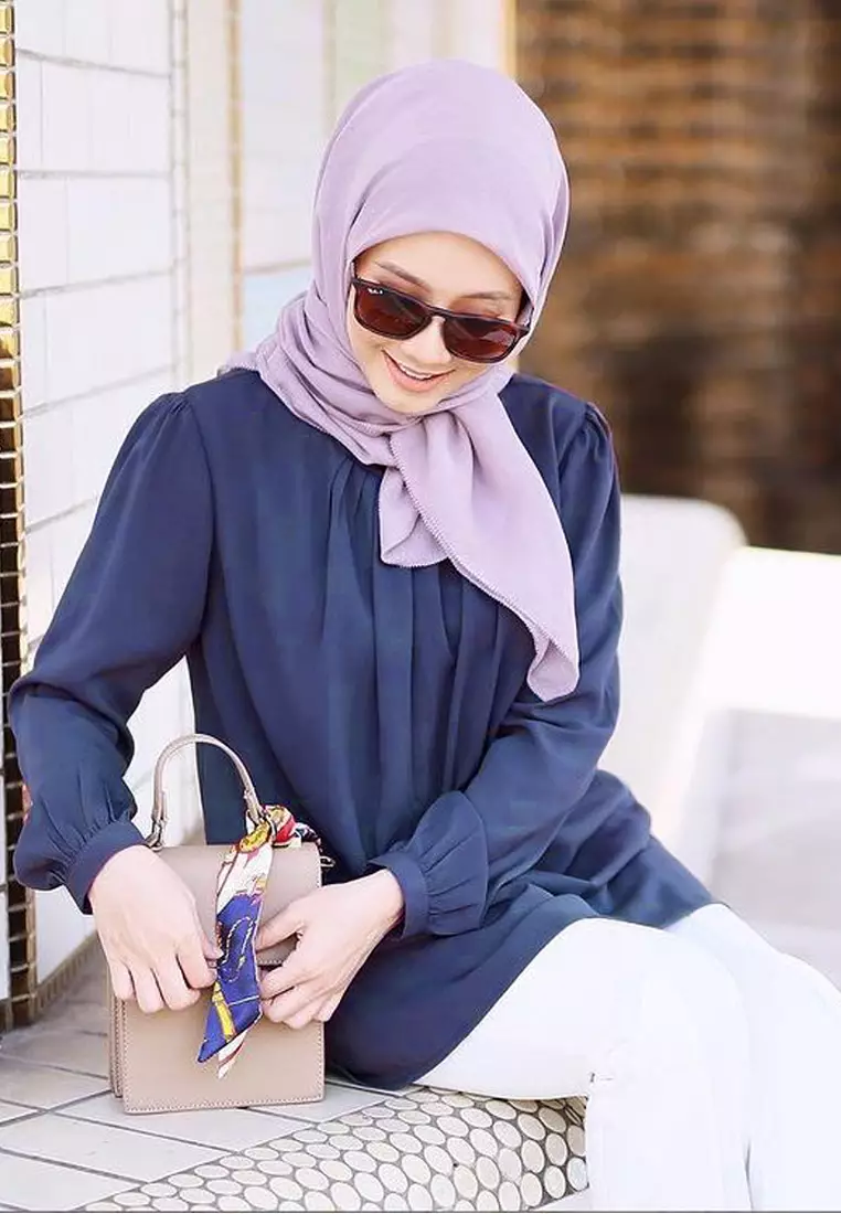 Lydia Blouse in Dusty Blue