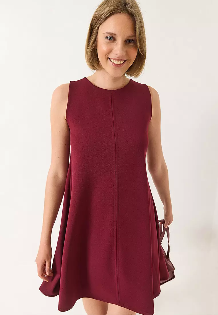 Women's Strappy Hidden Zipper Summer Woven Bell Dress 60283185