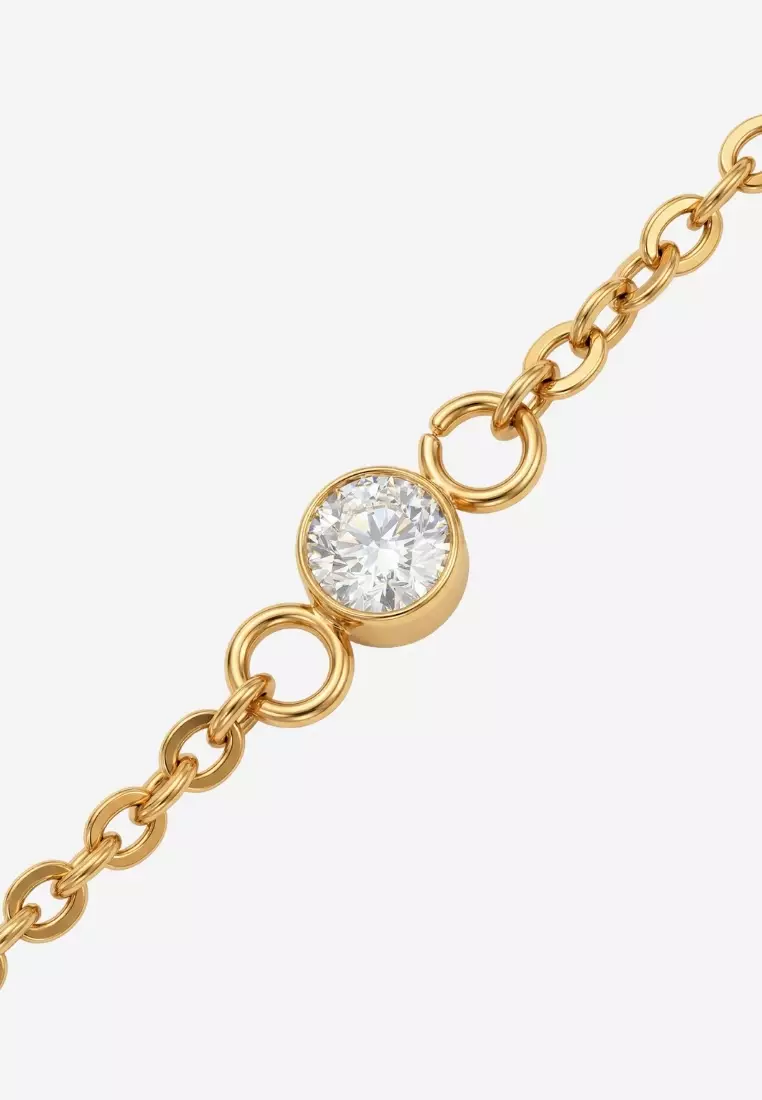 Unbreakable You Cubic Zirconia Necklace in Gold