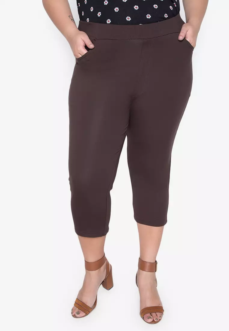 Buy Maxine Plus Size Capri Pants with Slit 2024 Online