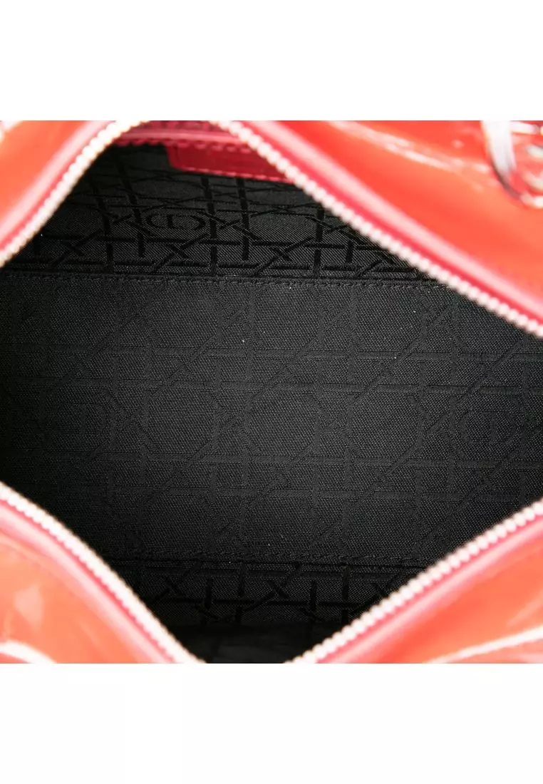 Pre-Loved Dior Medium Patent Cannage Lady Dior
