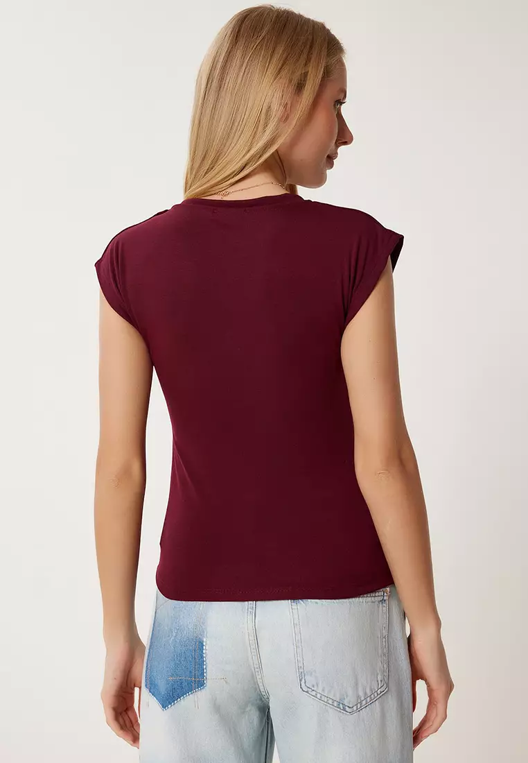 Sleeveless Stretchy Knitted T-Shirt