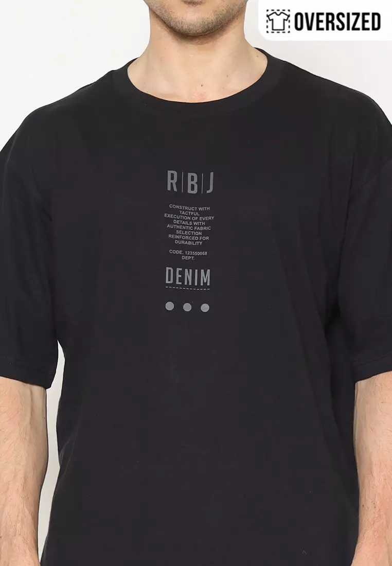 RBJ T-Shirt Cotton Oversized Pria 2079131671