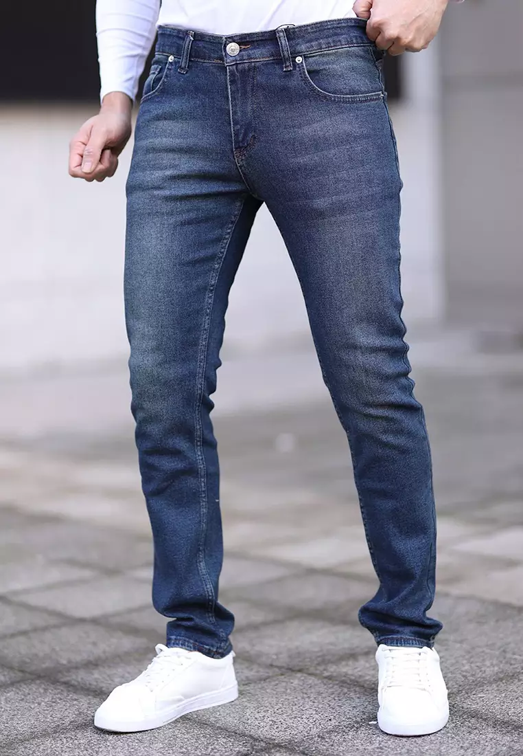 Dark Navy Regular Flexible Fabric Jeans TMNSS25JE00001
