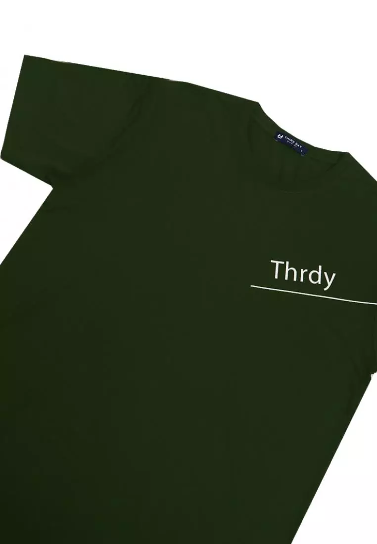 MTI43 Kaos T-Shirt Pria Instacool Thrdy Pit Diag Hijau Army