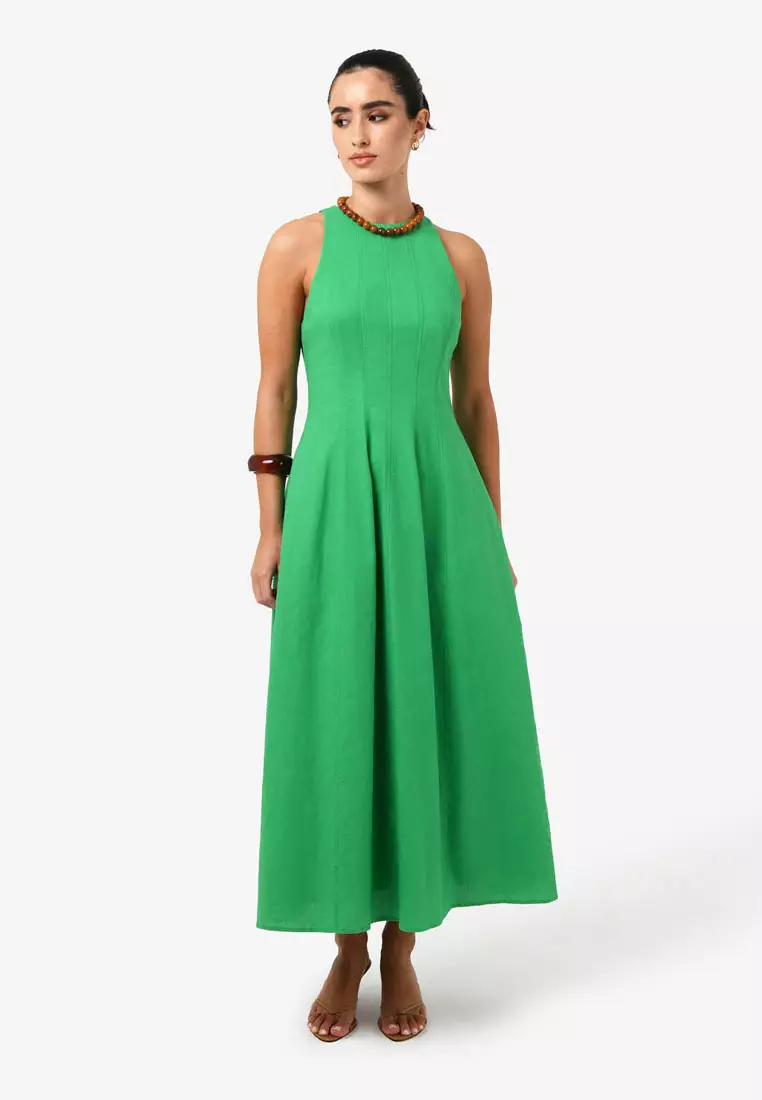 Tory Linen Blend Panel Dress