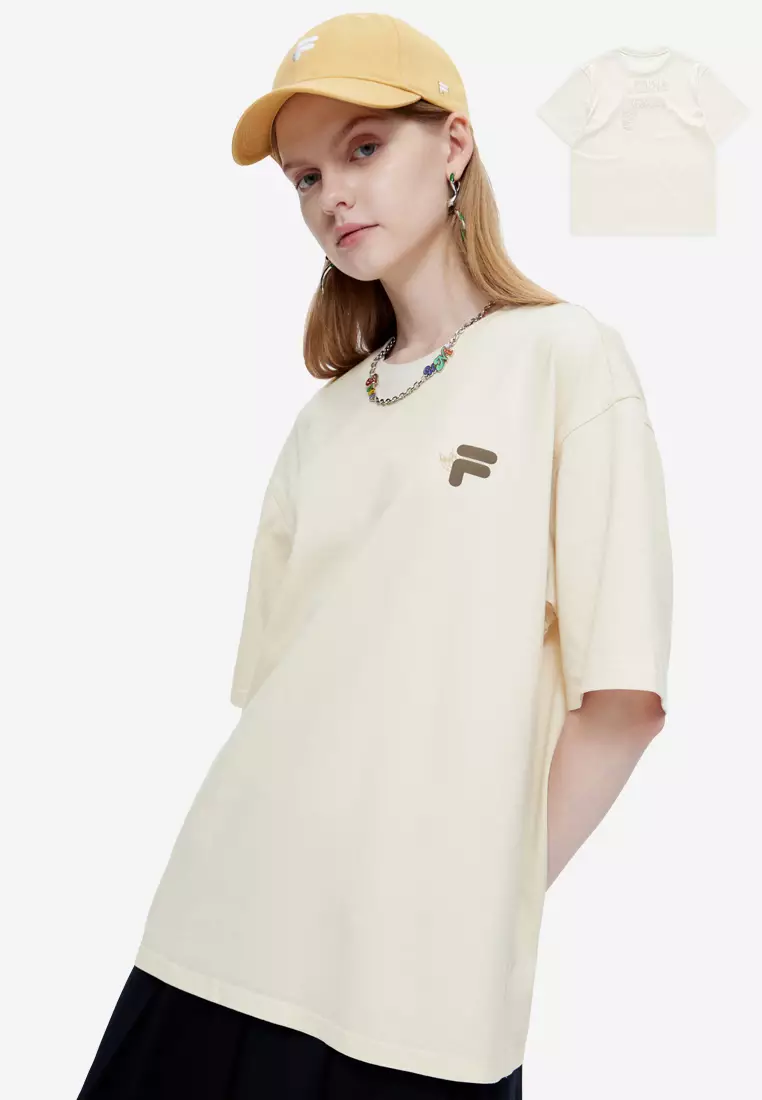 FILA FUSION Collection Unisex Valentine s Day F Logo Cotton T