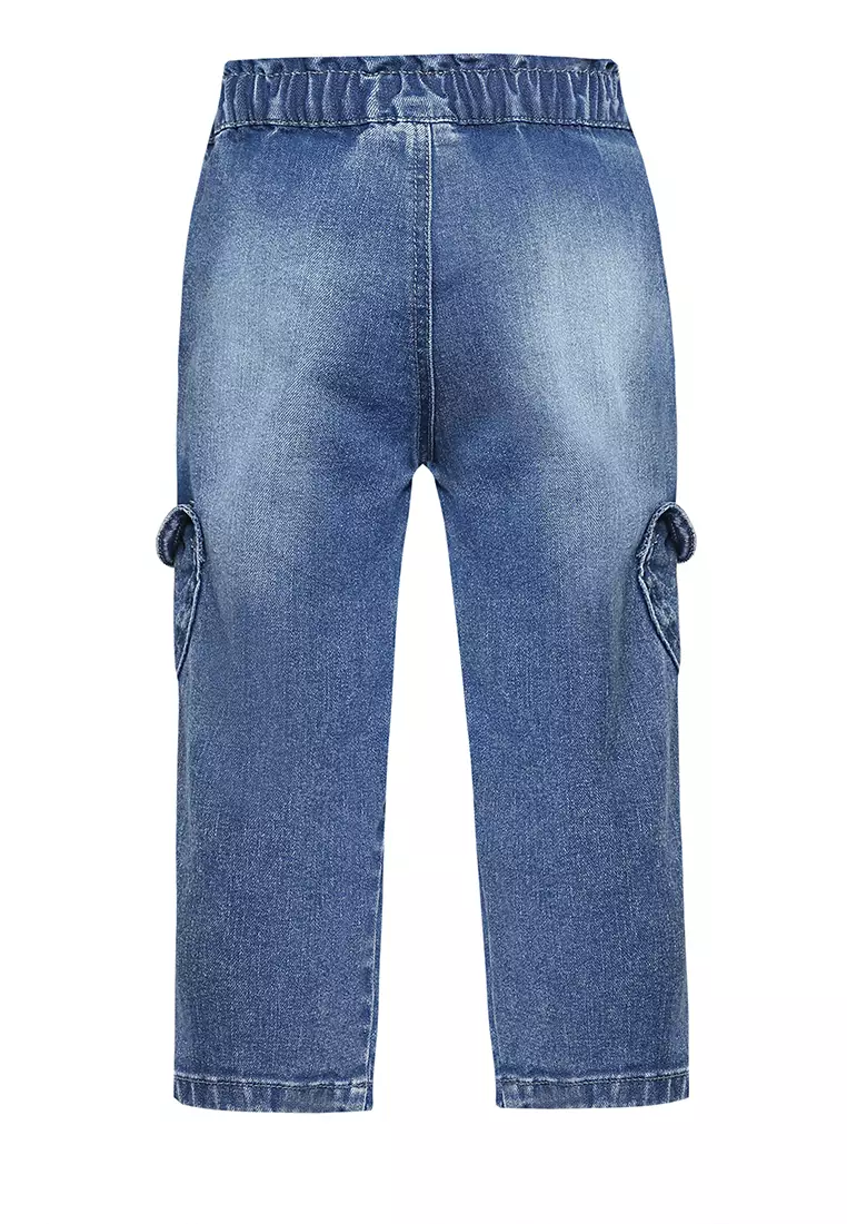 Qna Girl Qulaibah Celana Panjang Denim Anak Biru