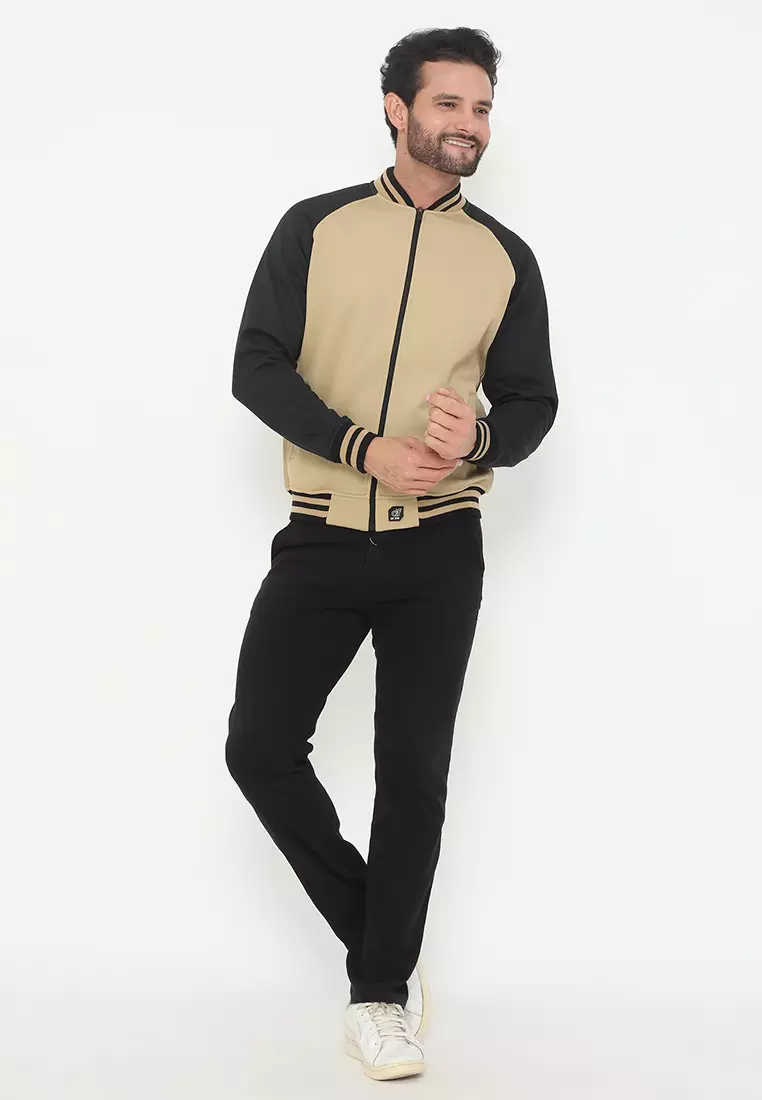 Jacket Cvc D&F Bomber Khaki Black