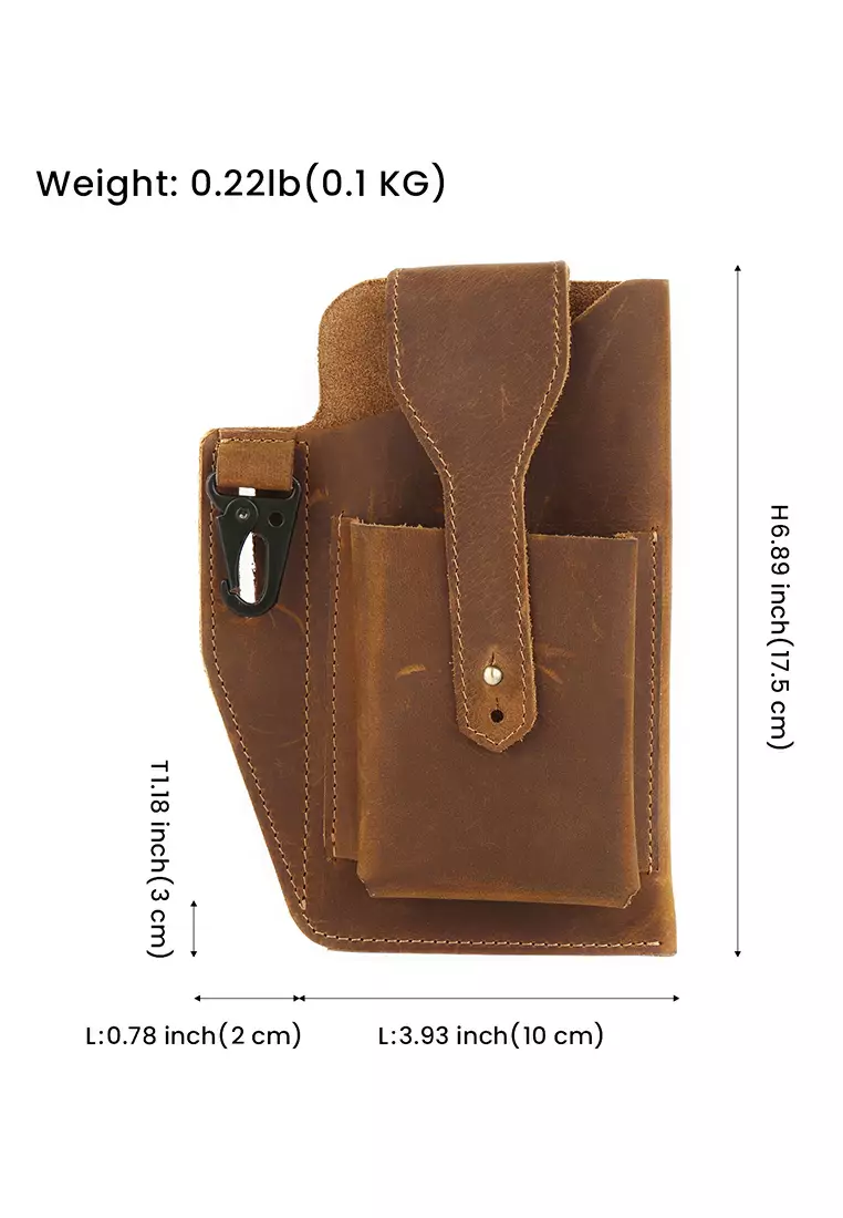 Handmade Leather Waist Pouch QYE6543