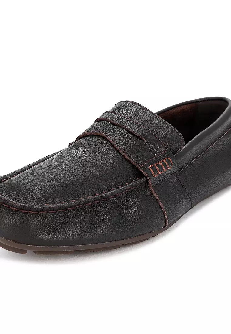 Men's Wave Driver Penny Loafers Dark Brown