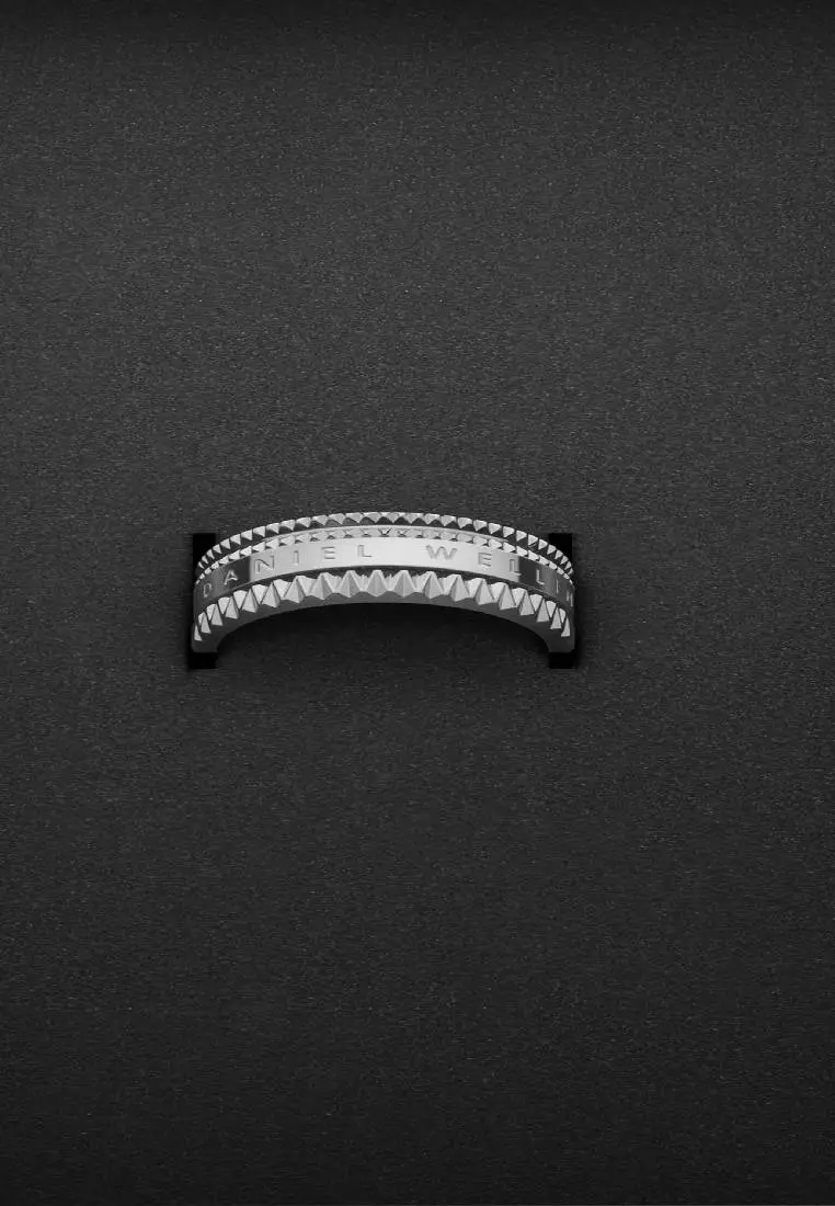 Elevation Ring Sliver - Unisex Ring - Couple Rings - Stainless steel Enamel Ring for Women and Men - DW Official