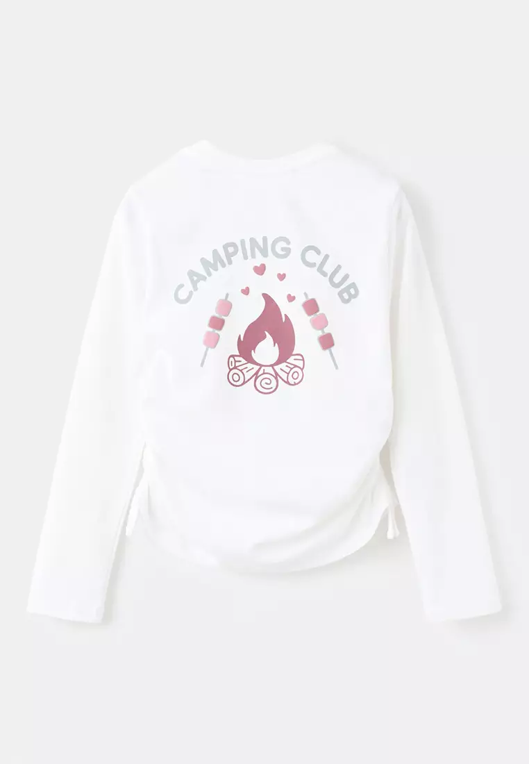 Printed Ruched T-Shirt