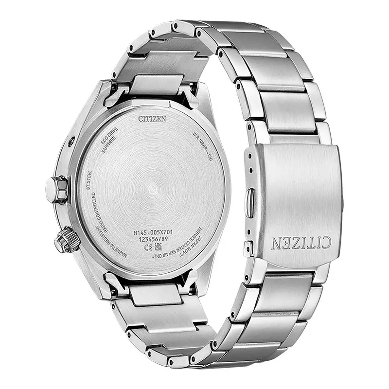 Jam Tangan Pria Citizen Eco-Drive CB0270-87L Radio Controlled Blue Dial Stainless Steel Strap