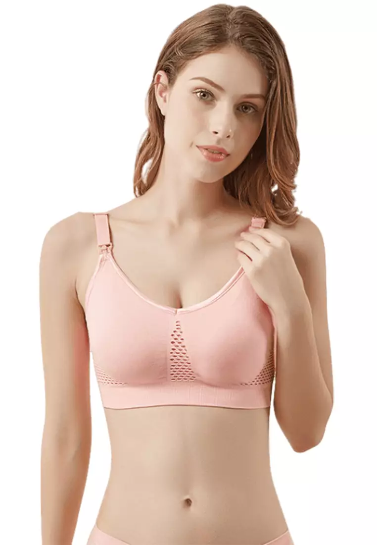 B-CODE ZBC1041 European Non Wired Maternity Nursing Bra Grey 2024