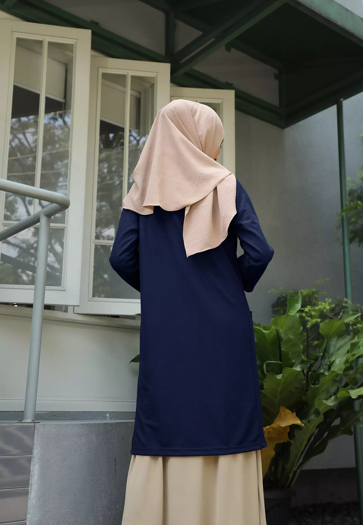 Amara Cardigan | Long Outer Ladies | Basic Outwear - Navy