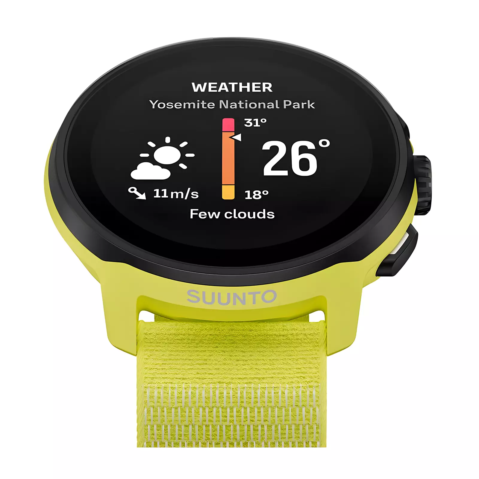 SUUNTO Run Lime - Jam Tangan Smartwatch Unisex - Run your story - Lime Nylon textile Strap - SS051111000 