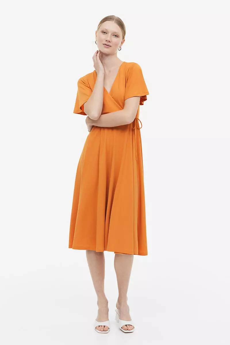 H&m dress orange online