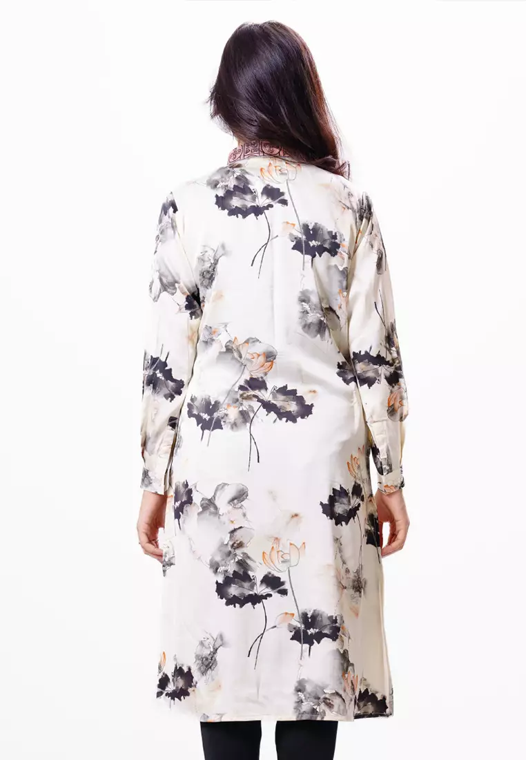 Le Reve Floral Brushpaint Printed Formal Tunic