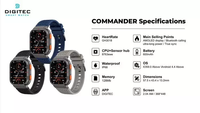 Digitec Commander Karet Hitam Cowok