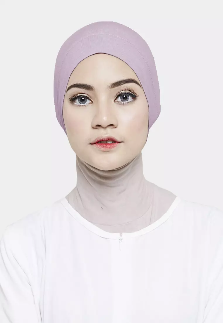 Cotton Bee - Inner Rayon Basic | Ciput Hijab Karet | Dalaman Kerudung - Snow Purple