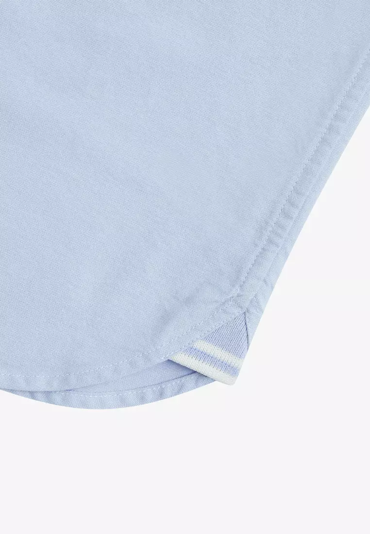 Fred Perry M5516 Oxford Long Sleeve Shirt (Light Smoke)