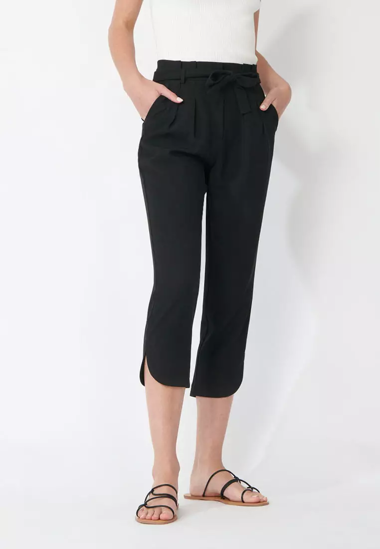Womens cropped slacks clearance