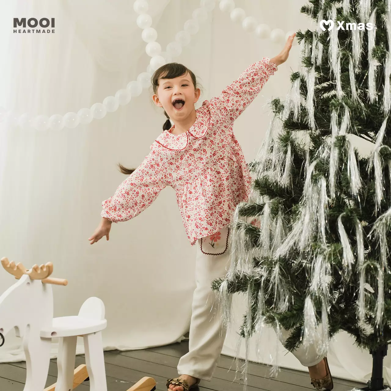 Mooi Atasan Anak Perempuan Nancy Top - Ivory
