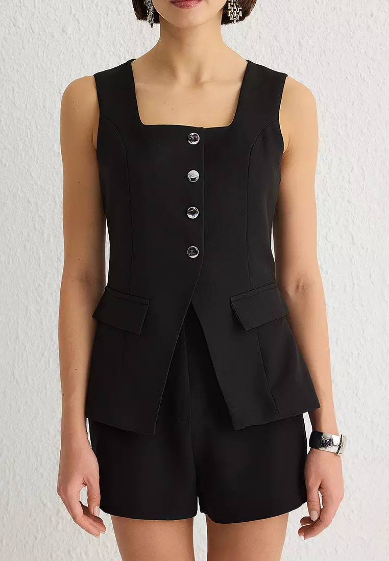 Fitted Square Neck Vest