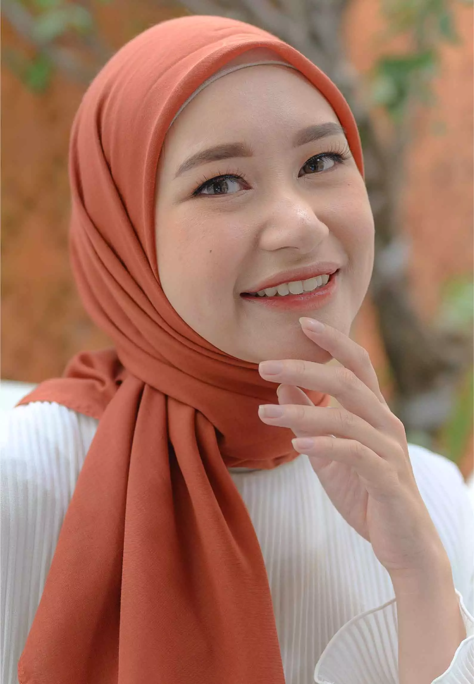 Kara Voal Dark Terracota