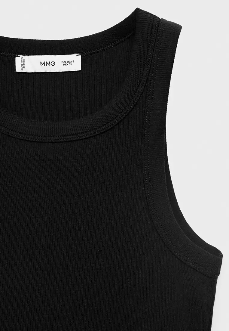 Ribbed Cotton-Blend Top