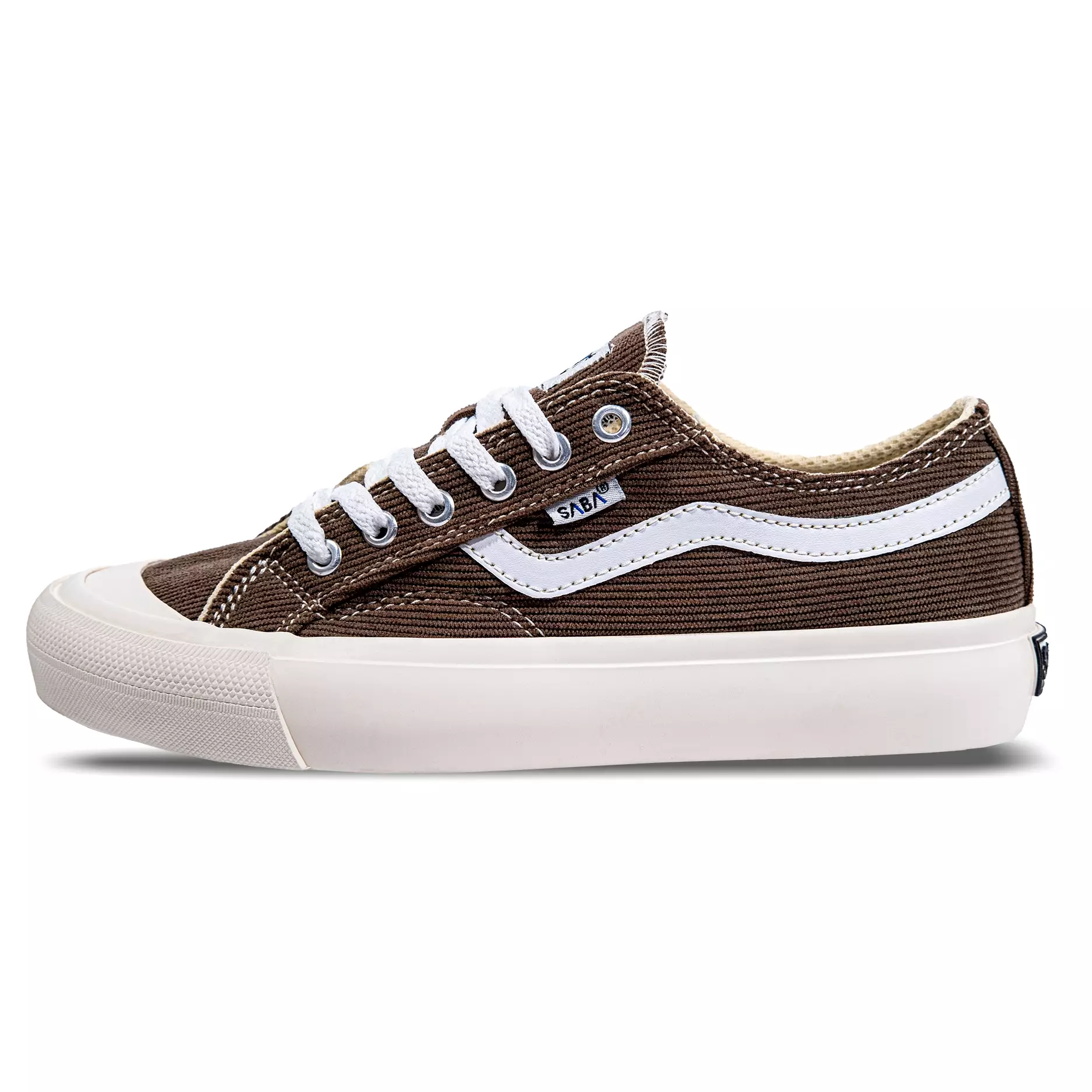 SABA Veloz Corduroy Brown White - Sepatu Sneakers Casual Pria Wanita Original 100% VLZC-L-29