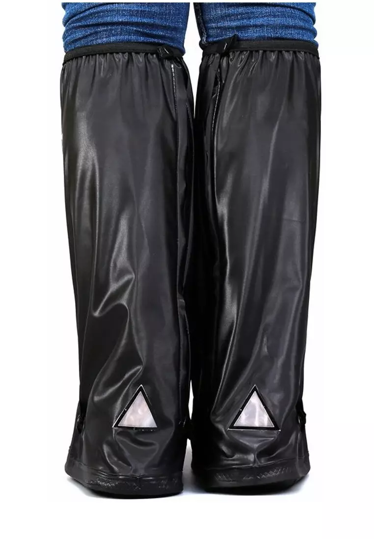 Rain Cover Hujan Sepatu Dengan Reflektor Cahaya Size L Material Rubber ORIGINAL