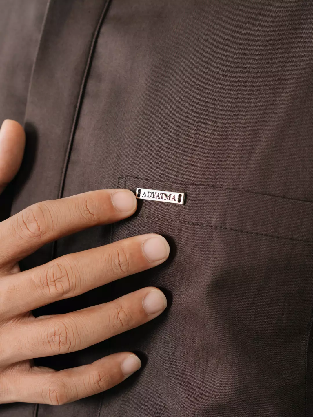 Adyatma Baju Koko Jubah Gamis Pria COTTON COMBED TWILL Mahogany Regular Fit Baju Muslim Pria Lengan Panjang