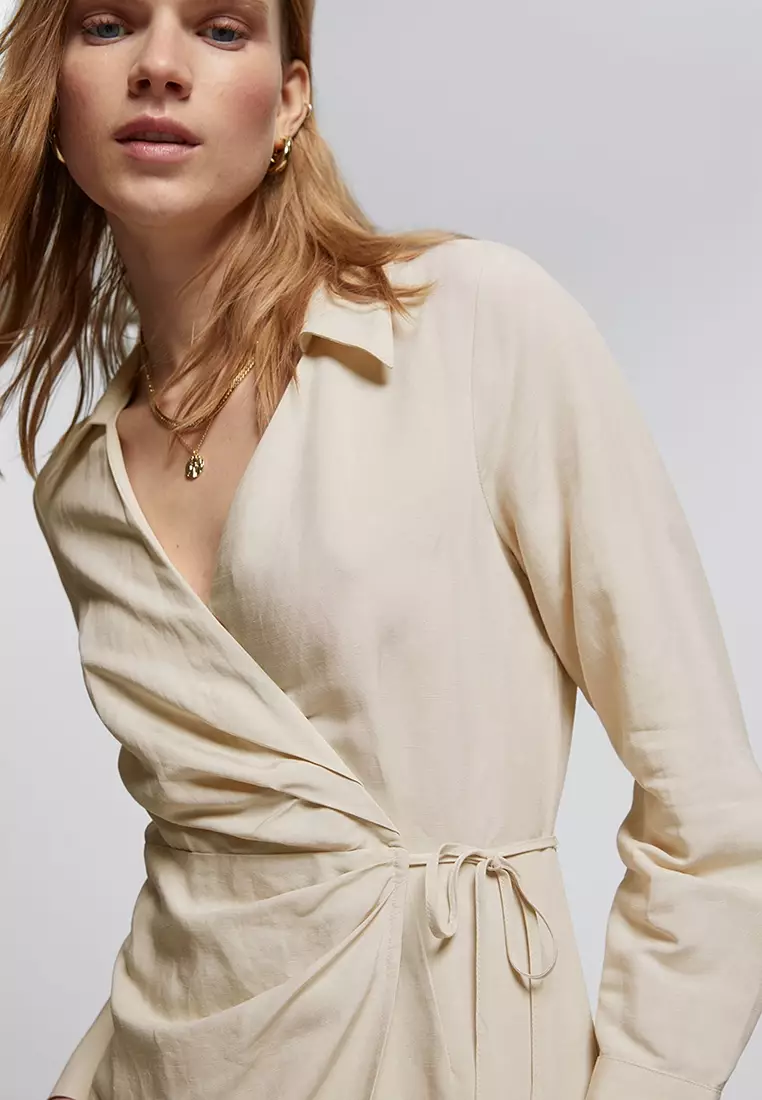 Mini Wrap Shirt Dress