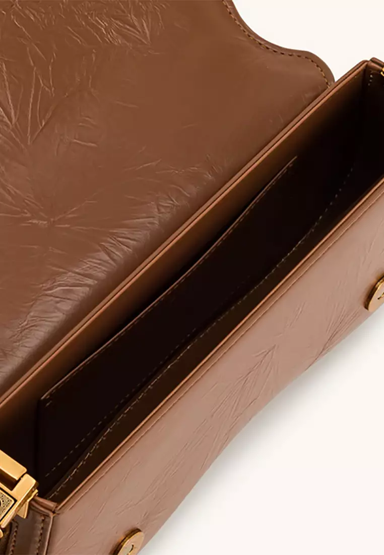 Joy Shoulder Bag - Brown Crushed