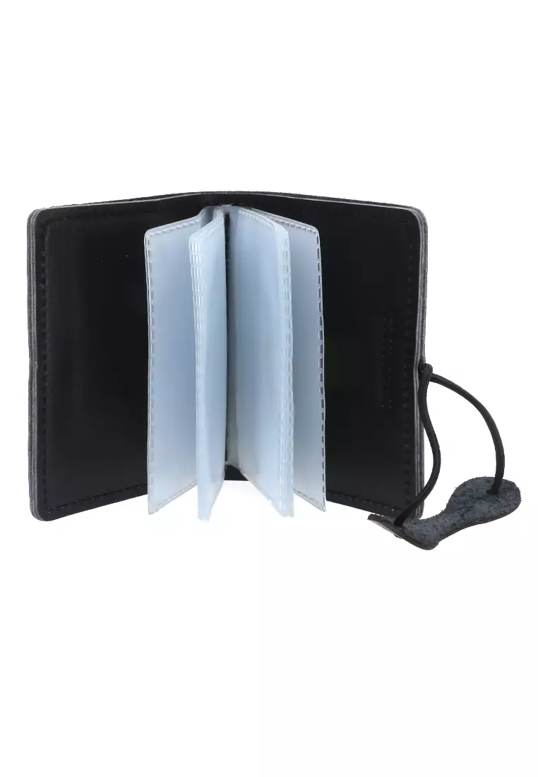 Zackly Card Holder Wallet Dompet Kartu Vintage Style Handmade Material Leather ORIGINAL - Black