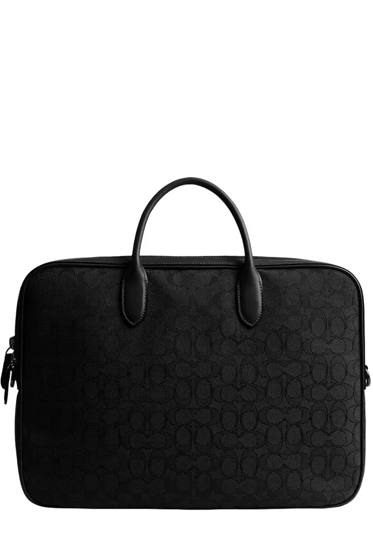 Buy Coach Theo Work Bag In Signature Jacquard - Black CAK97 2026