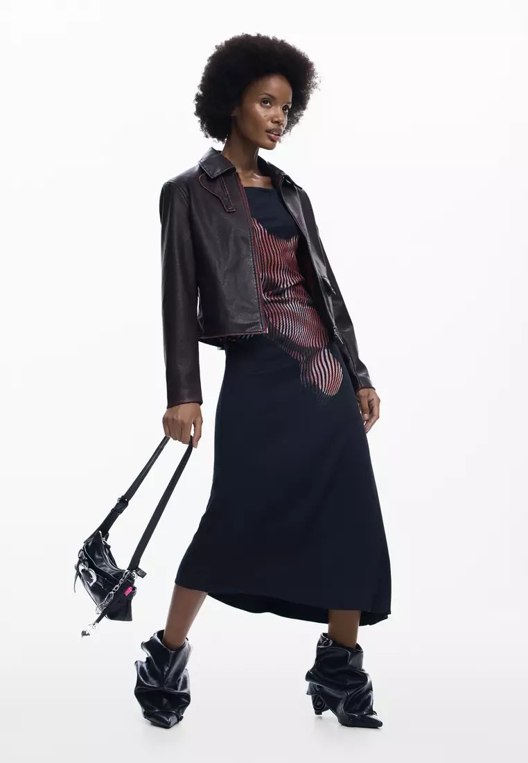 Pixelated midi dress