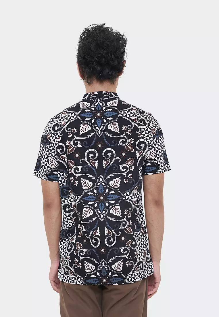 MANZONE kemeja batik lengan pendek pria - KARYARATA